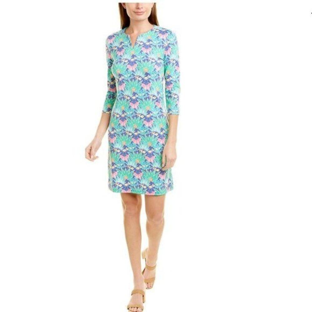 J.Mclaughlin Carly Catalina Cloth Dress Women's Size Medium New Zanzibar Garden